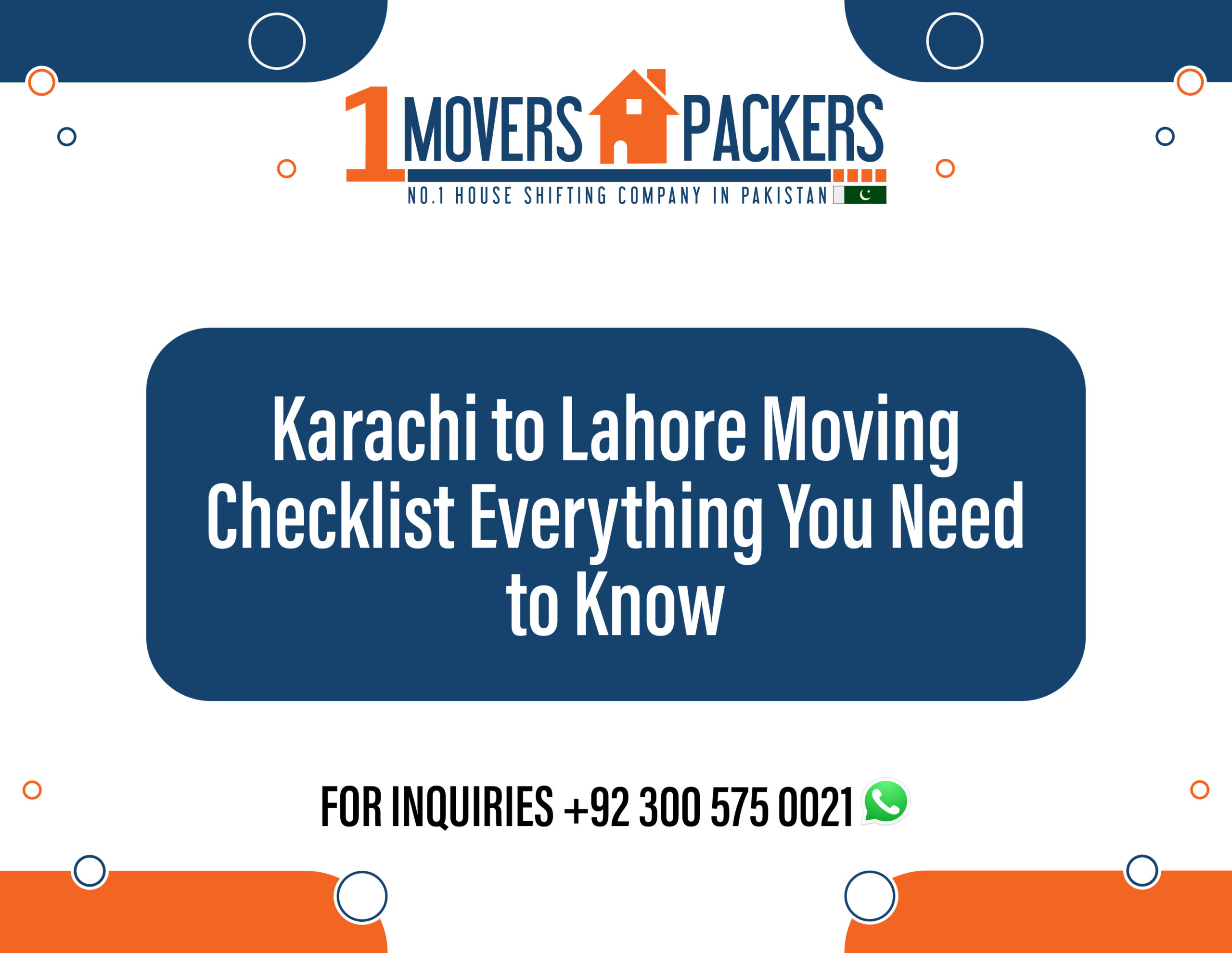 Karachi to Lahore Moving Checklist: Everything You Need to Know